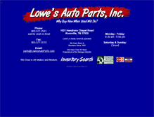 Tablet Screenshot of lowesautoparts.com